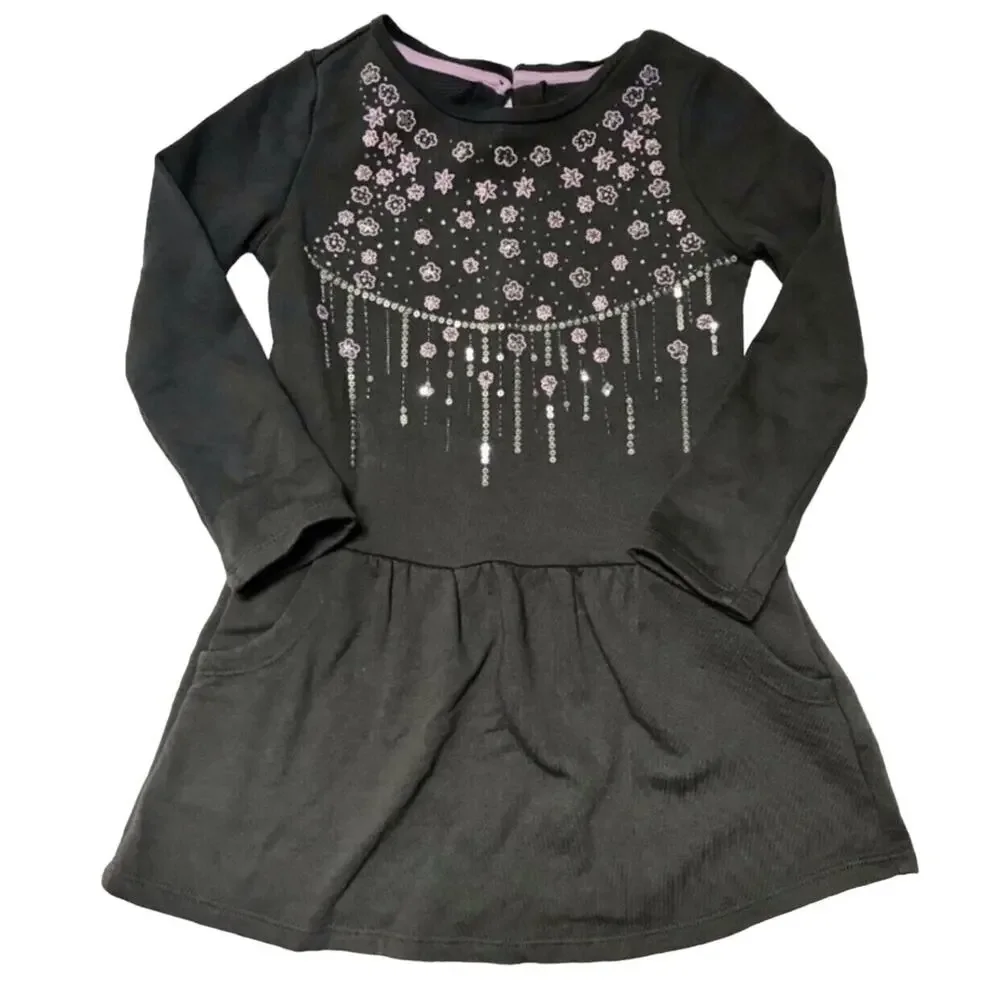 Gymboree Sequined Sweatshirt Dress Size 4
